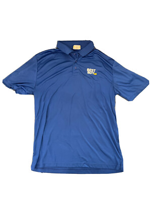 Best Buy Employee Staff Uniform Polo Shirt Men's SZ XL Polyester
