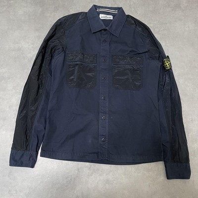 STONE ISLAND Nylon Metal Shirt, Navy, Size S | eBay