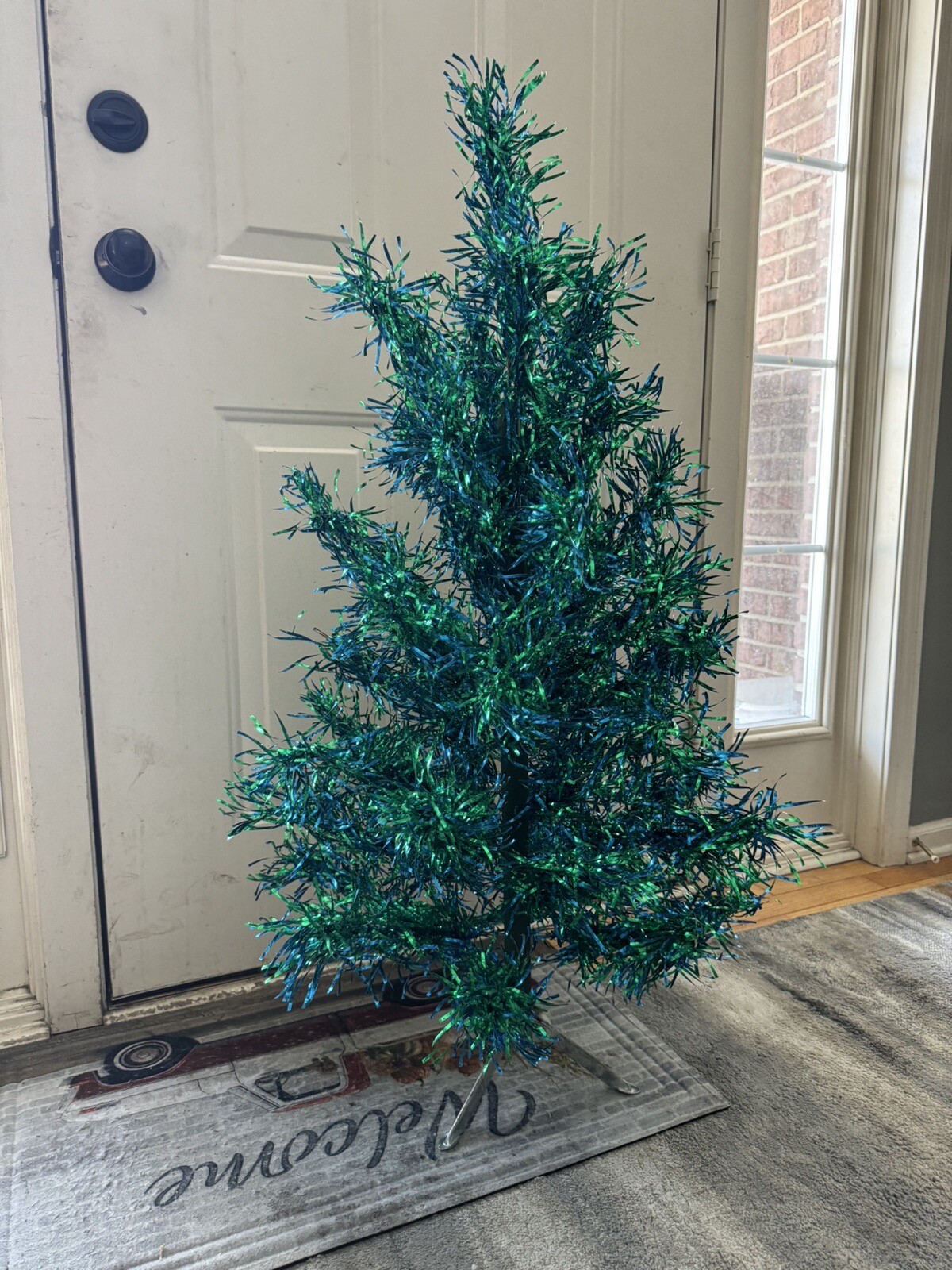 RARE Vintage 3 1/2’ BlueGreen Aluminum Christmas Tree eBay