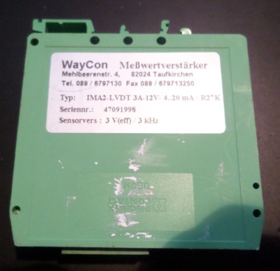 PHOENIX CONTACT MEGATRON WayCon Meßwertverstärker IMA2-LVDT 3A-12V 4...20mA R27K