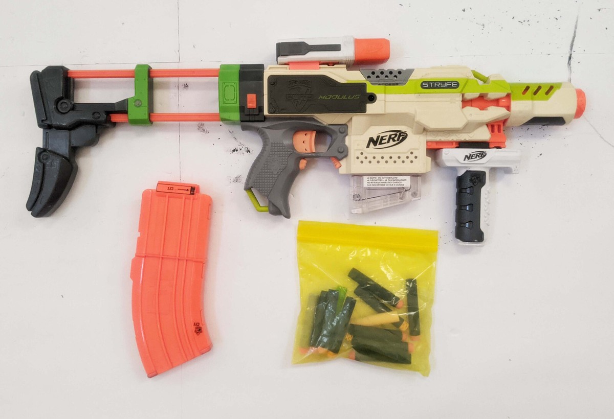 Nerf Modulus Stryfe Blaster w/ Barrel Extension Grip Light Stock