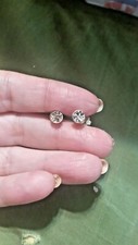Tiny 1/8 or so CT Cubic Zirconia Earrings CZ Post Stud Studs 205