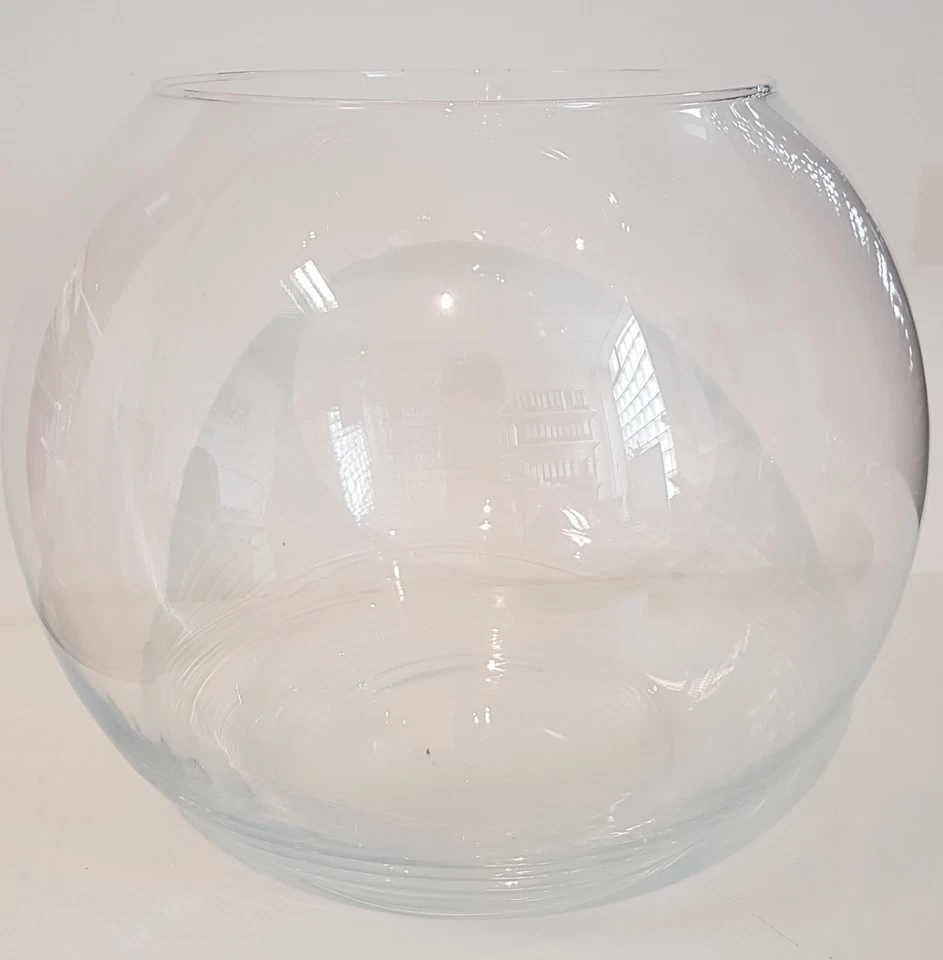 Kugelvase groß Vase mundgeblasenes Kristallglas Durchmesser 20 cm Hohe ca.16 cm - Bild 4 von 4