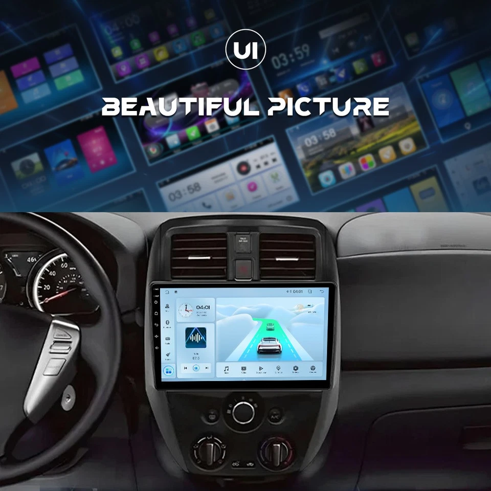 Stereo For Nissan Versa Sedan 2015-2019 Android 13 Apple CarPlay Car Radio Navi Foto 4 de 4