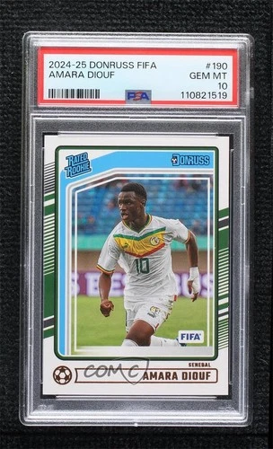2024-25 Panini Donruss FIFA Rated Rookie Amara Diouf #190 PSA 10 GEM MT