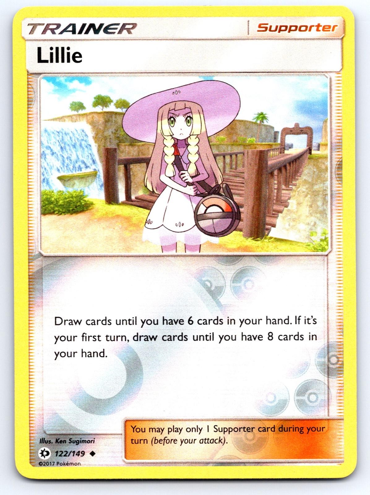 Lillie 122/149 Uncommon Sun & Moon Pokemon Reverse Holo LP