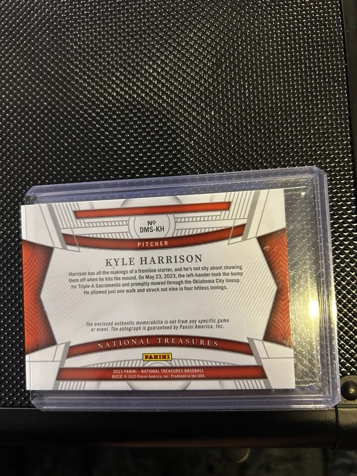 2023 Panini National Treasures KYLE HARRISON PATCH AUTO /10 - Image 2 of 2