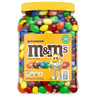 M&M'S Peanut Milk Chocolate Candy, 62 oz.