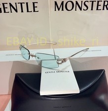 GentleMonster Gamot 02 GR Sunglasses Silver Frame Green Lenses