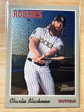 2019 Topps Heritage CHROME Charlie Blackmon 523/999 Colorado Rockies #THC-471