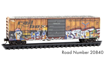 Railbox 50' Rib Side Boxcar Single Door Micro-Trains #025 144 011  N SCALE
