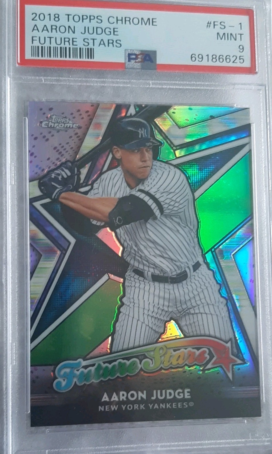 2018 Topps Chrome - Aaron Judge Future Stars NY Rookie Card #FS-1 PSA 9 view 1