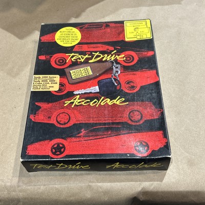 Test Drive 1987 Accolade BOX ONLY For Tandy 1000 IBM PC Tandy 3