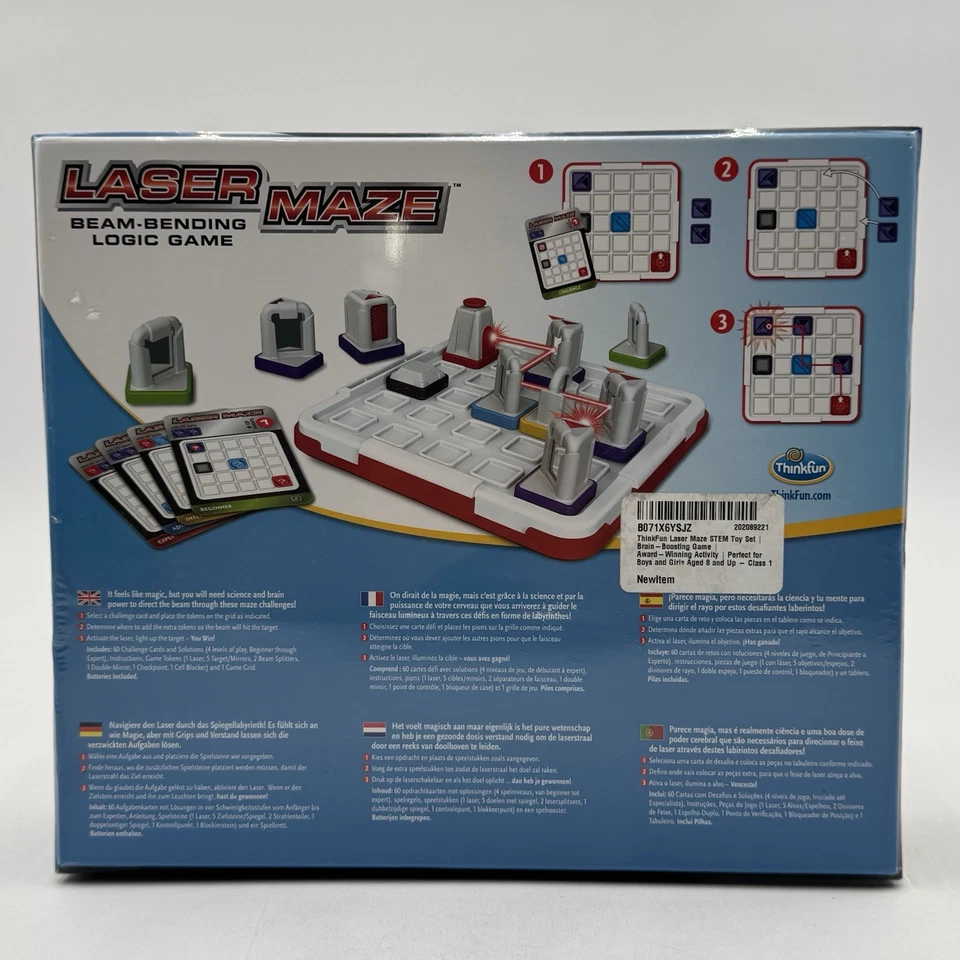 Laser Maze Game 60 Challenges Toy STEM Mirror Logic Strategy Singleplayer Sealed - Image 3 of 4