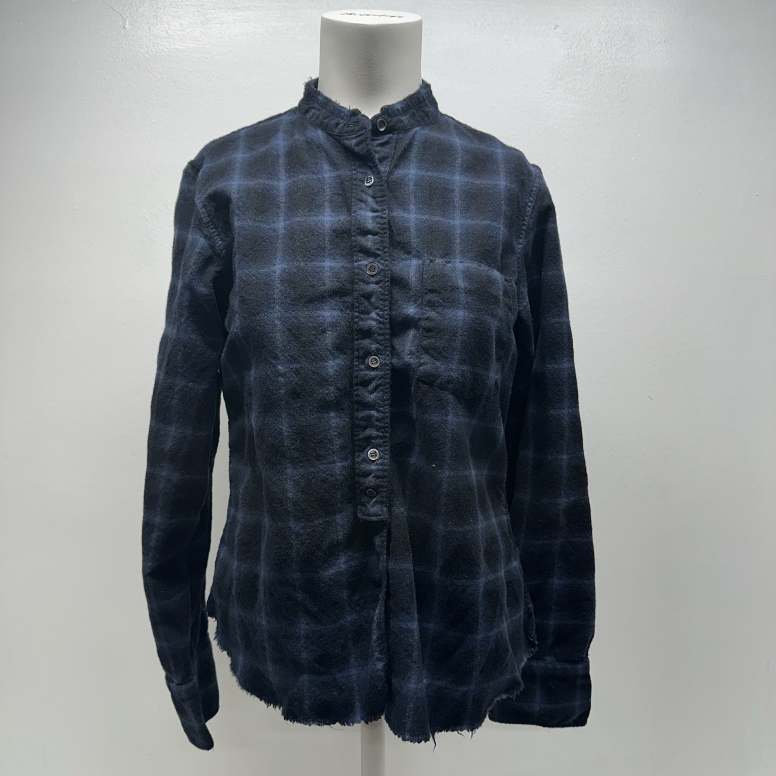 Helmut Lang Button Down Blouse Wool Cashmere Tuni… - image 1