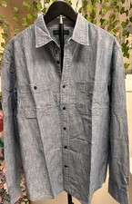 Men s Banana Republic Cotton Slim Fit Blue Button-Down Shirt Sz M