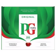 PG Tips Individual Enveloped Tagged 200 Tea Bags 0.09 per strip