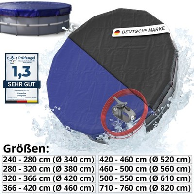 Pool-Abdeckung Abdeck-Plane rund Winter Poolfolie Solarplane UV Schutz 200g/m²