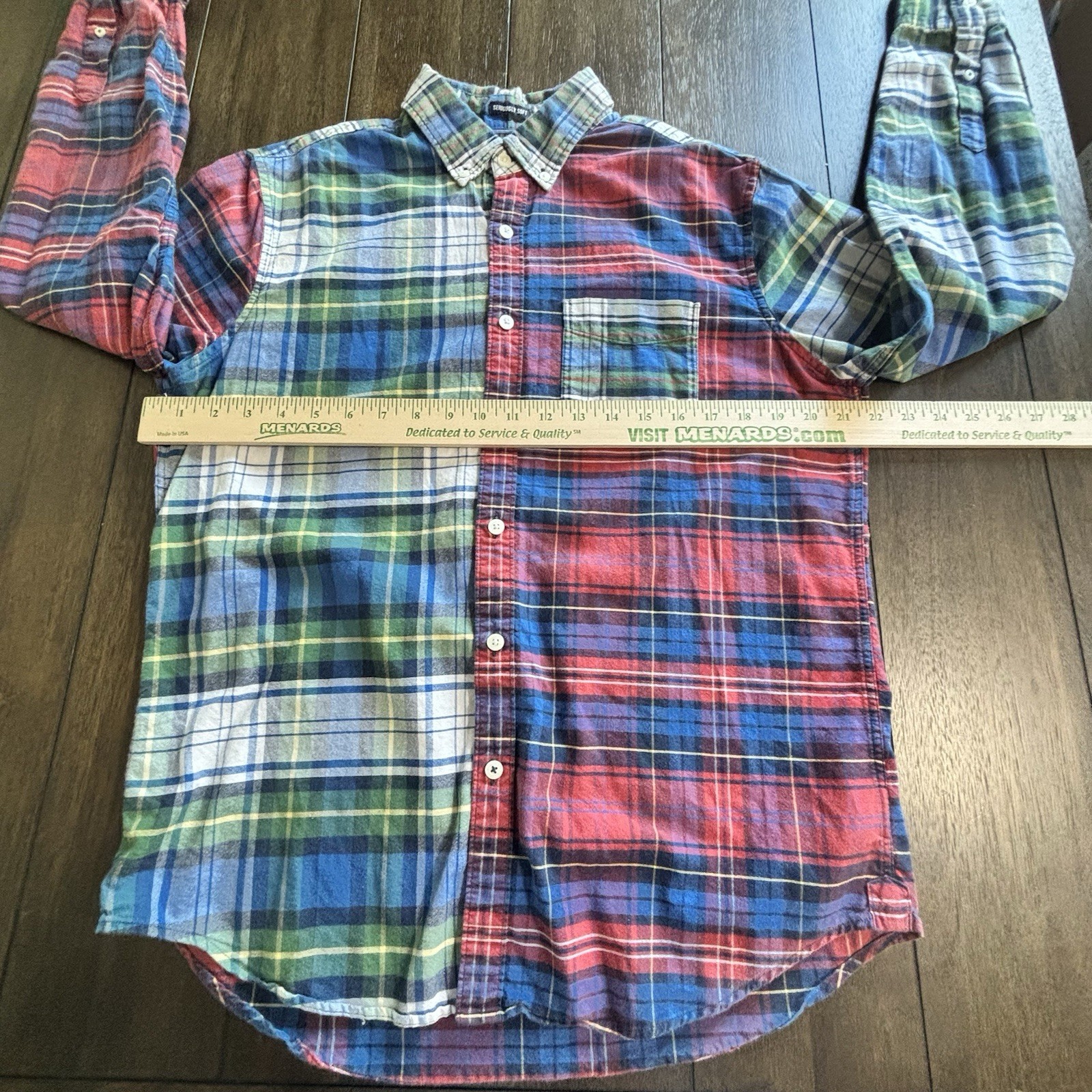 American Eagle Seriously Soft Patchwork Shirt Men… - image 4