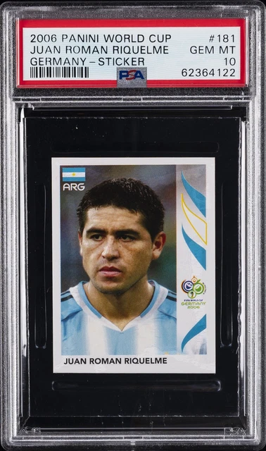 2006 Panini World Cup Germany Sticker #181 Juan Roman Riquelme PSA 10