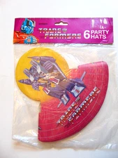 Vintage 1984 Unique TRANSFORMERS Party HATS (6 Pack) SEALED NEW Hasboro NOS RARE