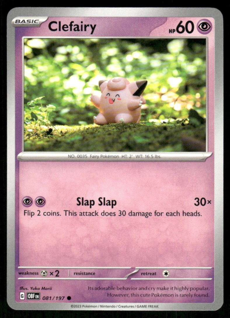 2023 Scarlet & Violet Series - Obsidian Flames Clefairy Common #81