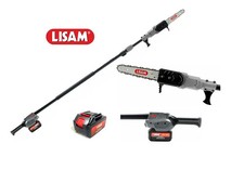Potatore su asta Lisam SkyTronic Plus 3 Speed con 2 batterie 21V 4Ah barra 21cm