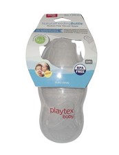     PLAYTEX BABY 9 Oz.  NATURAL FEEDING BOTTLE  Medium  Flow Silicone Nipple.
