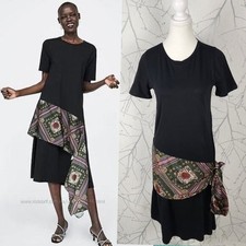 Zara Scarf Sash Jersey Crewneck Midi T-Shirt Dress | Women's S