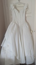 Stunning Princess Style Off The Shoulder Ivory Wedding Dress Size 8