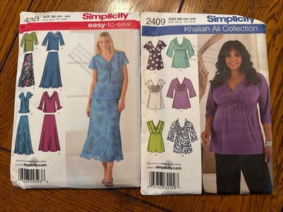 Simplicity UNCUT sewing patterns Lot of 2 Size BB 20W - 28W