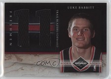 2010 Limited Freshman Jumbo Materials Jersey Numbers 75/99 Luke Babbitt #16 1e2l