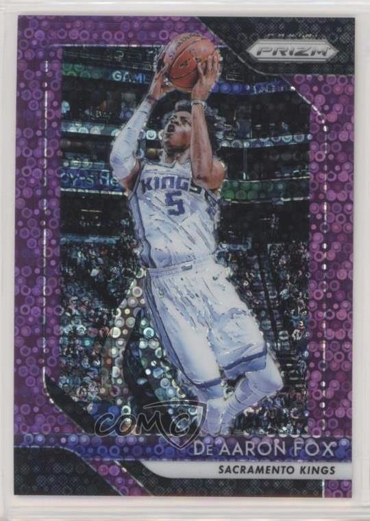 2018-19 Panini Prizm Fast Break Purple Prizm 14/75 De'Aaron Fox #151 q8j