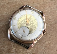 Orologio Vintage Cuervo Y Sobrinos Nave Rilievo Medaglione Quadrante, Insolito Design Cassa