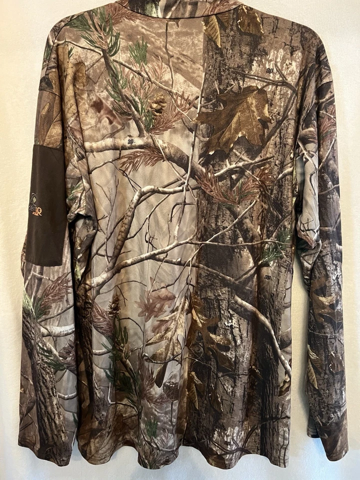 Rocky Scent IQ Atomic Pullover 1/4 Zip Realtree Camo Camouflage Shirt Mens Large - Image 4 of 4