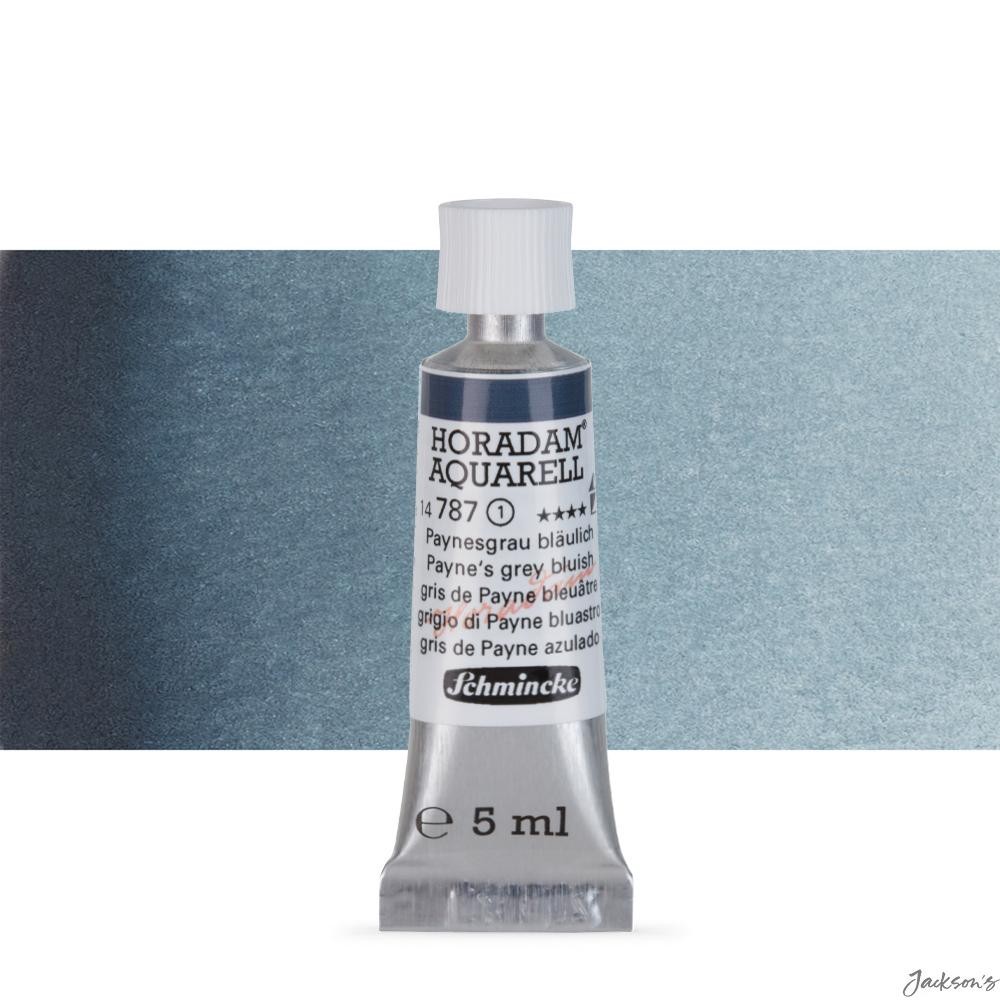 Schmincke Horadam Watercolour Paint Lamp Black 5ml Payne's Grey Bluish