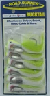 Blakemore 1009-94 Striper Bucktail Road Runner 1 oz Char White Chart Card of 6