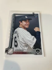 Misho Nishikawa RC 2025 Topps NPB #75 Marines Pacific League ROY