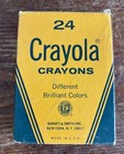 Vintage Crayola Crayons 24 Count 1950s Binney & Smith Made in USA