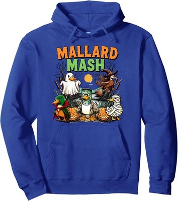 Mallard Mash Scary Duck Spooky Ghost Hunting Unisex Hooded Sweatshirt