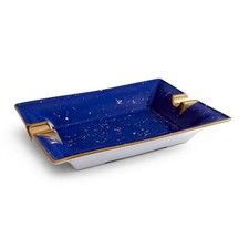 L'Objet Lapis Ashtray w/24k Gold