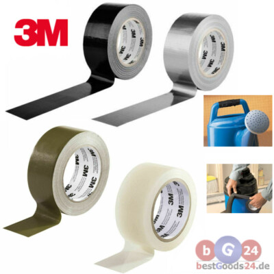 3M Gewebe | Panzertape Reparaturband | Allwetter Schwarz Silber extrem kraftvoll