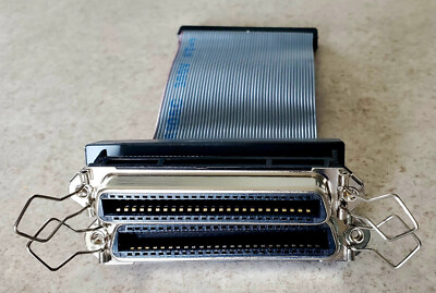 Internal 50 pin SCSI SBA-00505 cable with two Centronics C50F 50-pin Female port