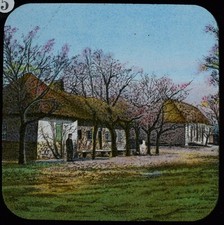 ANTIKES magisches Laternendia MISSIONSHAUS UM 1890 DAS LEBEN VON DAVID LIVINGSTONE