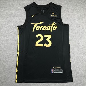 toronto raptors black and gold jersey