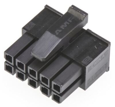 2 x TE Connectivity Micro MATE-N-LOK, 3mm Rastermaß, 10-fach, 2-reihige Buchse