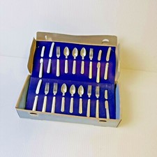 ANTIQUE BO PEEP -3 PIECE TIN UTENSIL SETTING SET FOR 6 - B3-77