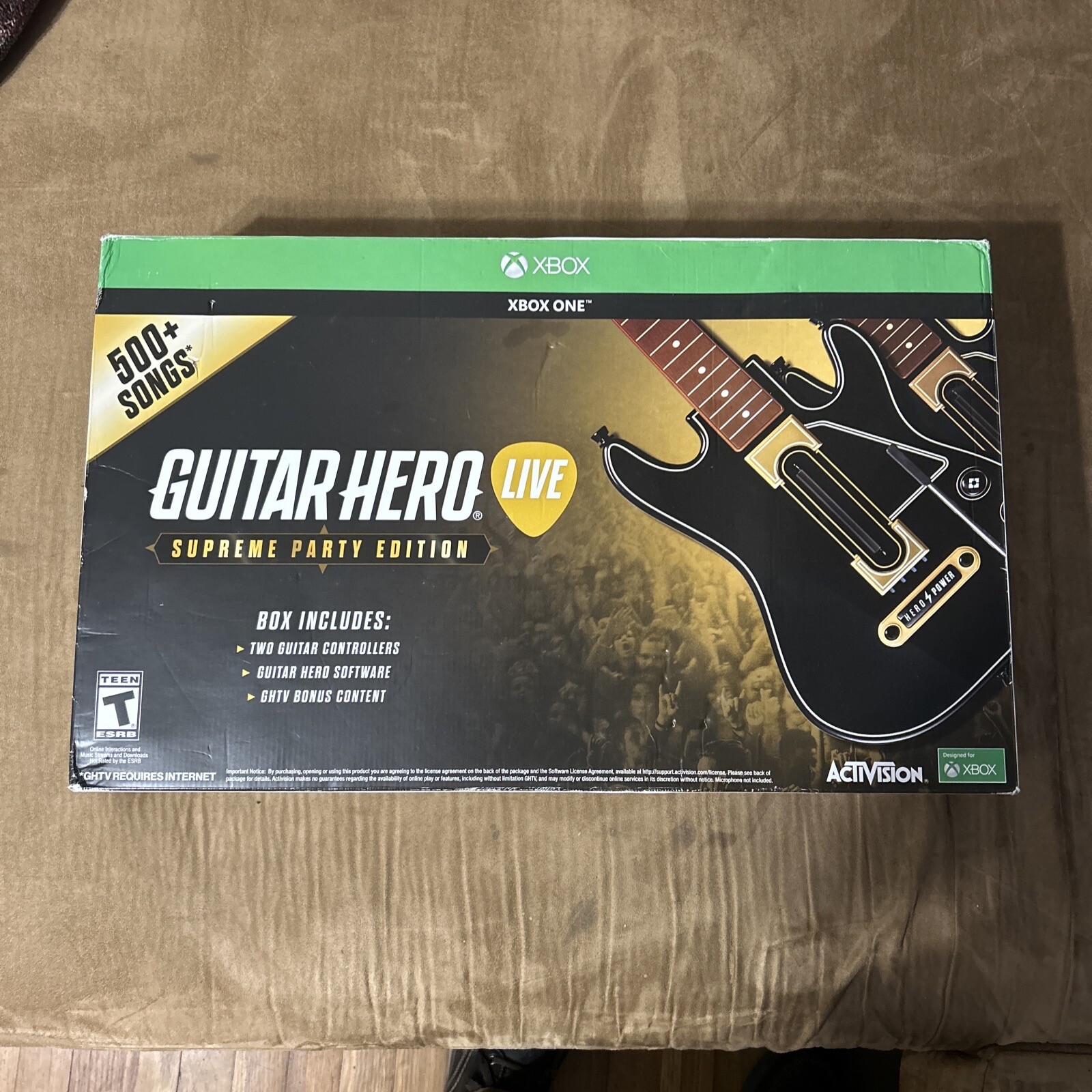 Guitar Hero Live Bundle Xbox One 2 Guitars, 2 Dongles, Box, Manuals