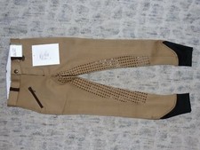 USG Kinder Reithose -EcoLine- 170 braun Voll-Top-Grip Silikonbesatz NEU