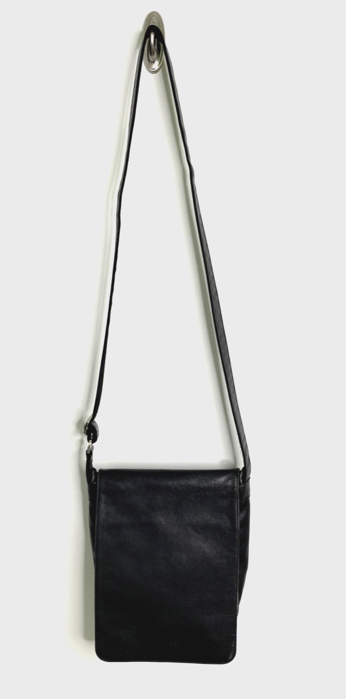 LONGCHAMP Crossbody Leather Shoulder Flap Black Bag T… Gem